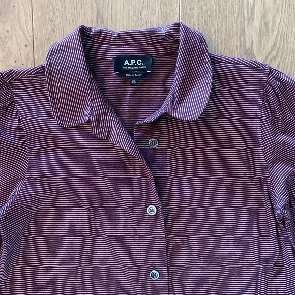 A.P.C. Striped Cotton Shirt Dress - Picture 11 of 14